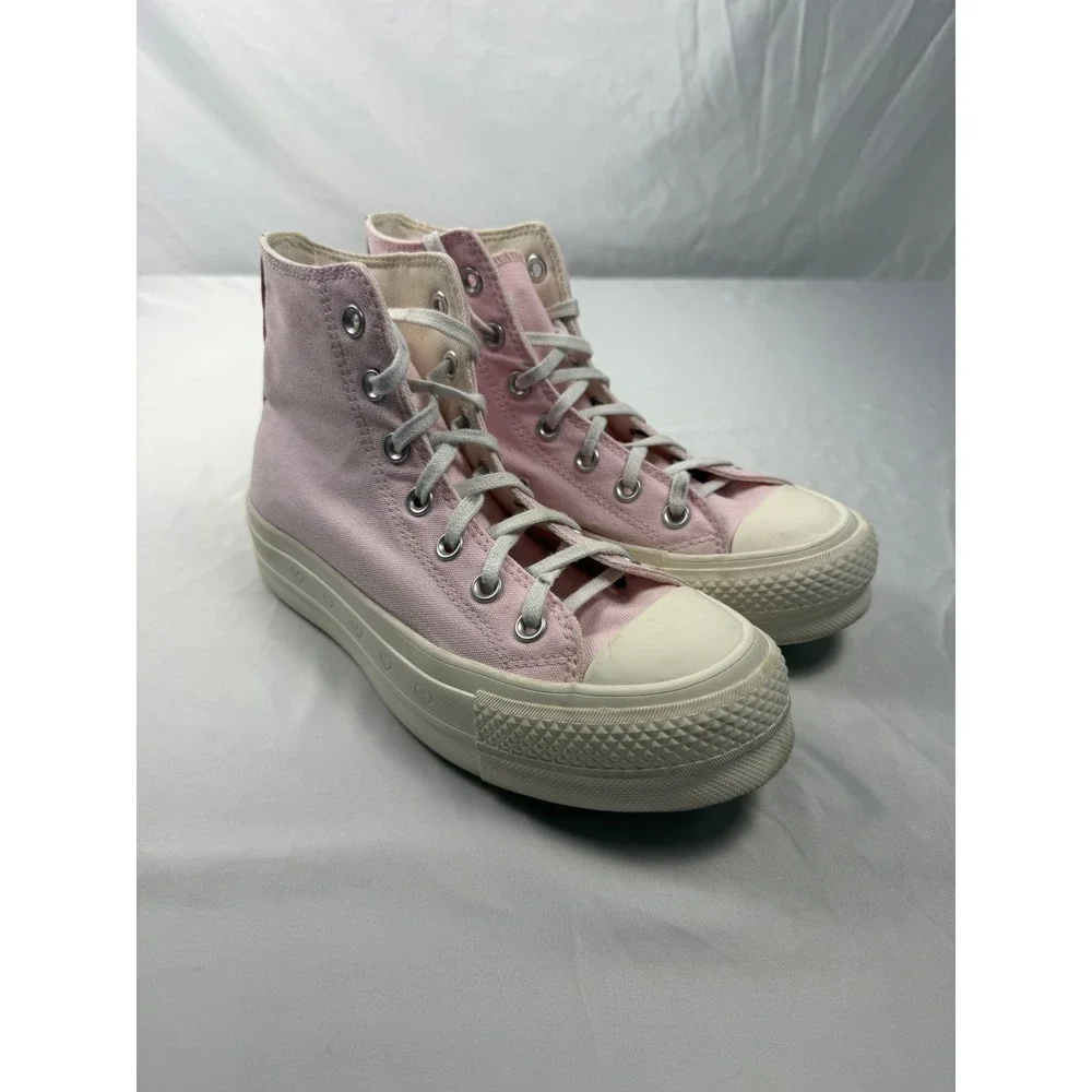 Converse Chuck Taylor All Star Lift Hearts High Top Pink Canvas Sneakers W 7.5